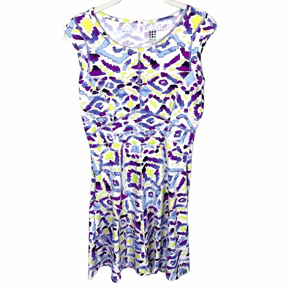 Title Nine Purple Multi Print Dream Dress - Small